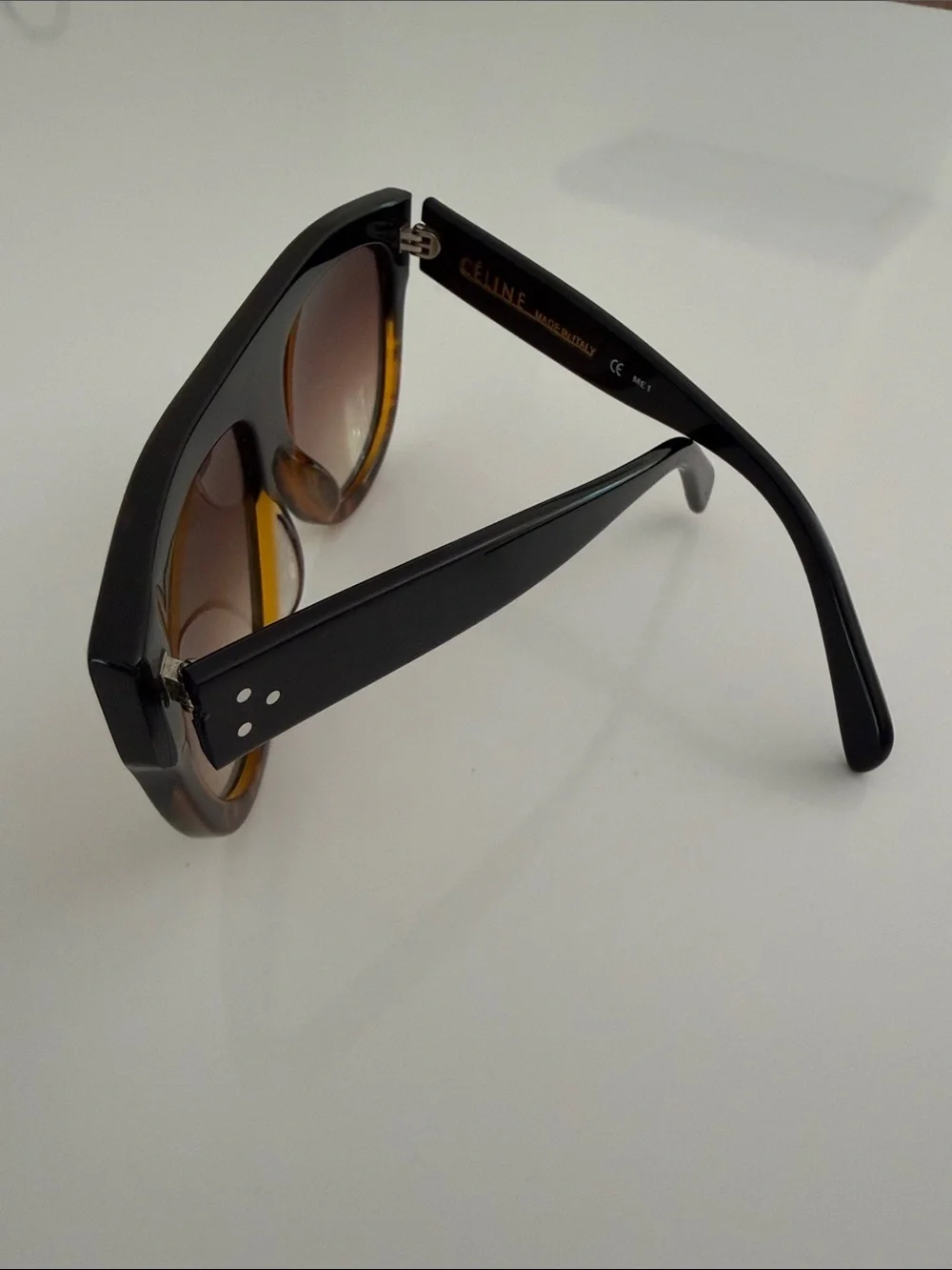 Celine Black and Tortoiseshell Oversized Women's Sunglasses